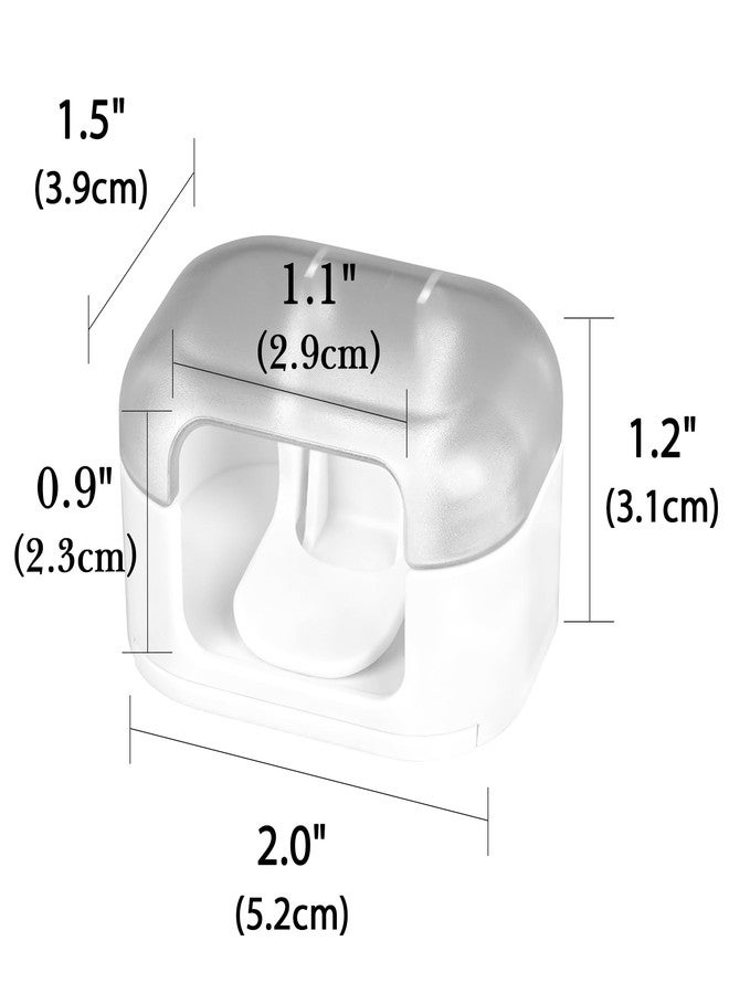 LUEXBOX 2 Pack Razor Holder with Cover for Shower Wall, Self Adhesive Razor Stand Shaver Organizer, Plastic Razor Hanger Hooks Compatible with Fusion 5 Proglide, Mach 3 Classic (White Clear) - Image 4